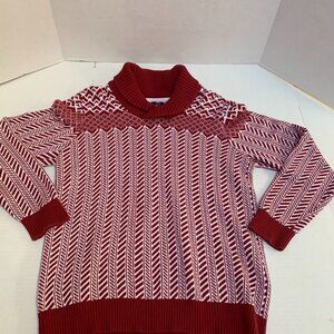 American Rag womens Red and White Size Large Long Sleeve Sweater